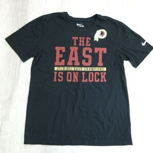 Nike Tee Mens Medium Black T-Shirt Washington Redskins 2015 NFC Champions Casual